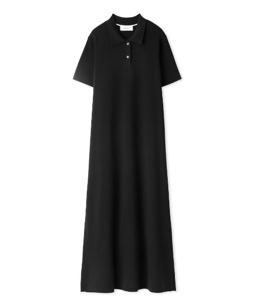 Mila Owen（ミラオーウェン）の「ポロニットストレートロングワンピース【手洗い可能】（ワンピース・レディース・ブラック/グレー/その他・0/1）」の16枚目の写真