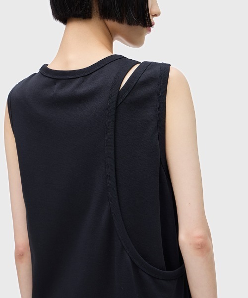 FRED PERRY（フレッドペリー）の「Layered Ringer Dress（ワンピース・レディース・ブラック・8/10）」の3枚目の写真