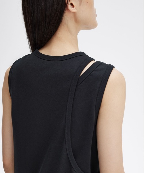 FRED PERRY（フレッドペリー）の「Layered Ringer Dress（ワンピース・レディース・ブラック・8/10）」の6枚目の写真