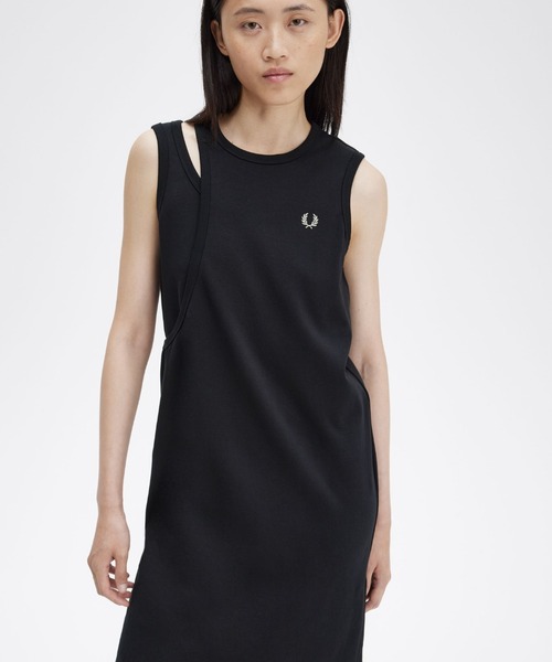 FRED PERRY（フレッドペリー）の「Layered Ringer Dress（ワンピース・レディース・ブラック・8/10）」の8枚目の写真