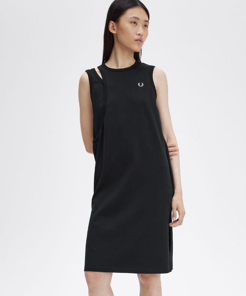 FRED PERRY（フレッドペリー）の「Layered Ringer Dress（ワンピース・レディース・ブラック・8/10）」の9枚目の写真