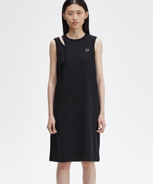 FRED PERRY（フレッドペリー）の「Layered Ringer Dress（ワンピース・レディース・ブラック・8/10）」の10枚目の写真