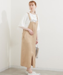 DOLLUPOOPS | doll up oops アシメフロントZIPオールインワン(ジャンパースカート)