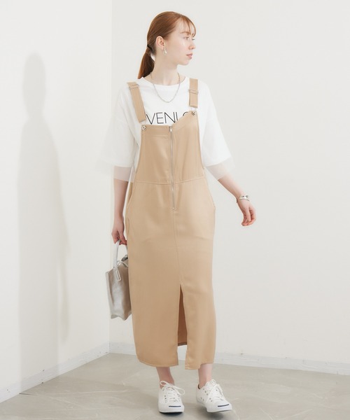 DOLLUPOOPS(ドールアップウップス)の「doll up oops アシメフロントZIPオールインワン(ジャンパースカート・レディース・キャメル/ブラック・FREE)」の11枚目の写真