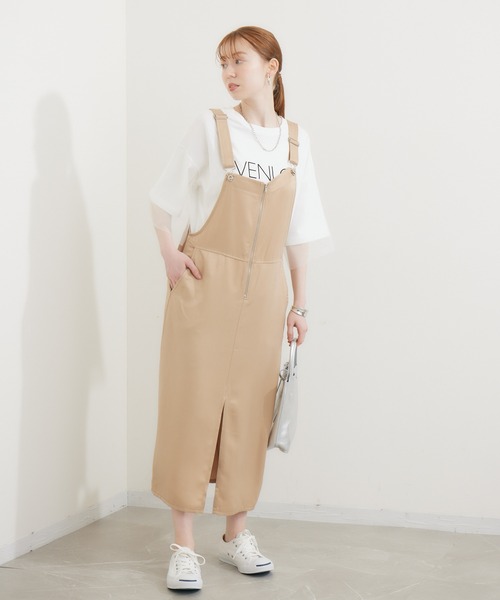 DOLLUPOOPS(ドールアップウップス)の「doll up oops アシメフロントZIPオールインワン(ジャンパースカート・レディース・キャメル/ブラック・FREE)」の15枚目の写真