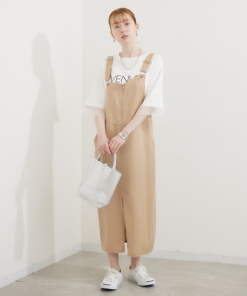 DOLLUPOOPS(ドールアップウップス)の「doll up oops アシメフロントZIPオールインワン(ジャンパースカート・レディース・キャメル/ブラック・FREE)」の16枚目の写真