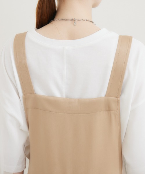 DOLLUPOOPS(ドールアップウップス)の「doll up oops アシメフロントZIPオールインワン(ジャンパースカート・レディース・キャメル/ブラック・FREE)」の4枚目の写真