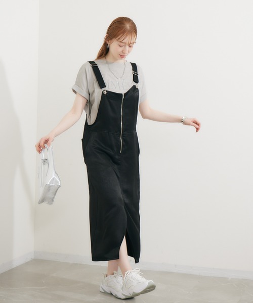 DOLLUPOOPS(ドールアップウップス)の「doll up oops アシメフロントZIPオールインワン(ジャンパースカート・レディース・キャメル/ブラック・FREE)」の17枚目の写真