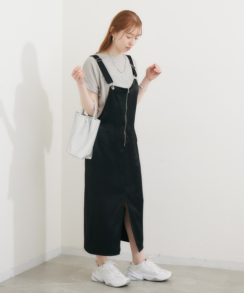 DOLLUPOOPS(ドールアップウップス)の「doll up oops アシメフロントZIPオールインワン(ジャンパースカート・レディース・キャメル/ブラック・FREE)」の19枚目の写真