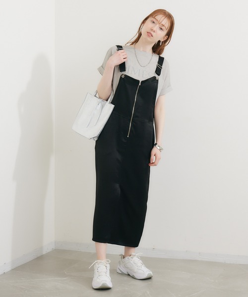 DOLLUPOOPS(ドールアップウップス)の「doll up oops アシメフロントZIPオールインワン(ジャンパースカート・レディース・キャメル/ブラック・FREE)」の20枚目の写真