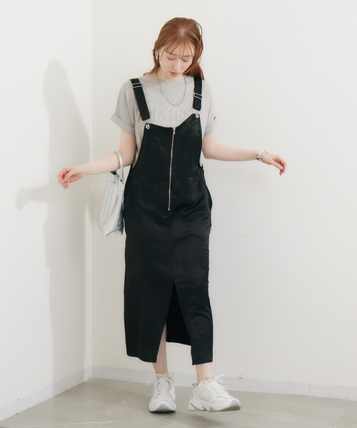 DOLLUPOOPS(ドールアップウップス)の「doll up oops アシメフロントZIPオールインワン(ジャンパースカート・レディース・キャメル/ブラック・FREE)」の21枚目の写真