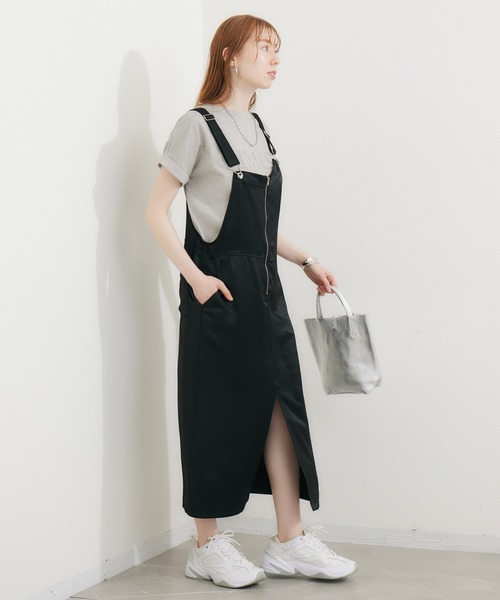 DOLLUPOOPS(ドールアップウップス)の「doll up oops アシメフロントZIPオールインワン(ジャンパースカート・レディース・キャメル/ブラック・FREE)」の22枚目の写真