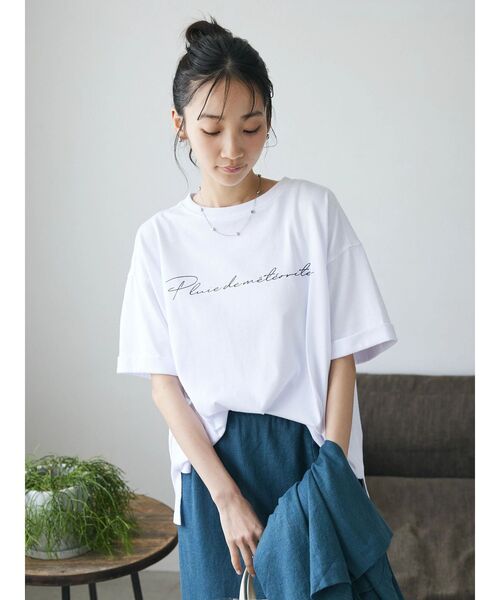 CRAFT STANDARD BOUTIQUE（クラフトスタンダードブティック）の「Pluie de Tee（Tシャツ/カットソー・レディース・ホワイト/ブラック/ピンク/グリーン・FREE）」の14枚目の写真