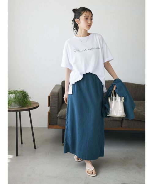 CRAFT STANDARD BOUTIQUE（クラフトスタンダードブティック）の「Pluie de Tee（Tシャツ/カットソー・レディース・ホワイト/ブラック/ピンク/グリーン・FREE）」の17枚目の写真