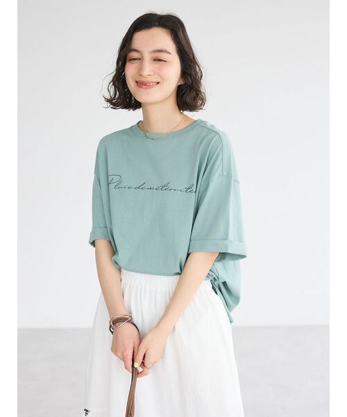 CRAFT STANDARD BOUTIQUE（クラフトスタンダードブティック）の「Pluie de Tee（Tシャツ/カットソー・レディース・ホワイト/ブラック/ピンク/グリーン・FREE）」の21枚目の写真