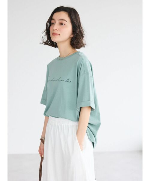 CRAFT STANDARD BOUTIQUE（クラフトスタンダードブティック）の「Pluie de Tee（Tシャツ/カットソー・レディース・ホワイト/ブラック/ピンク/グリーン・FREE）」の22枚目の写真