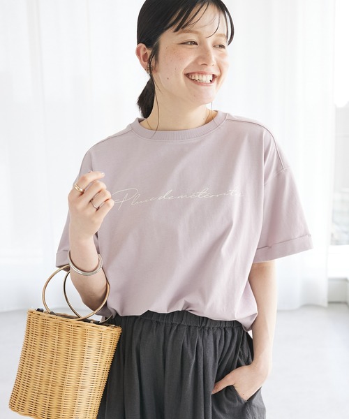 CRAFT STANDARD BOUTIQUE（クラフトスタンダードブティック）の「Pluie de Tee（Tシャツ/カットソー・レディース・ホワイト/ブラック/ピンク/グリーン・FREE）」の4枚目の写真