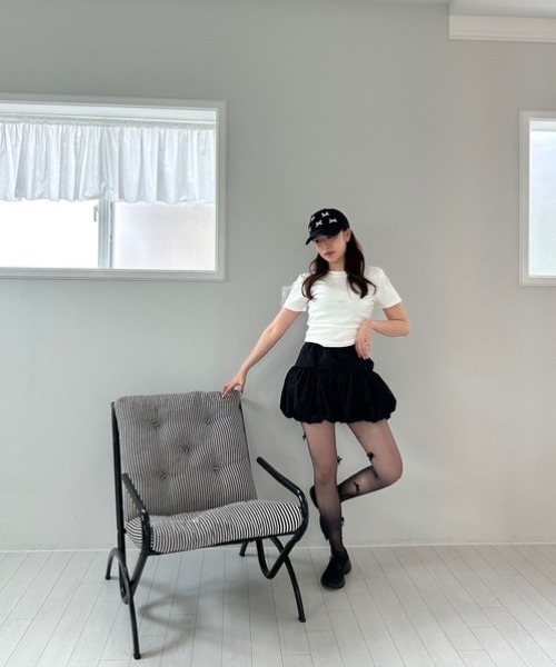 ipugo(イプゴ)の「ipugo/イプゴ バルーンスカート(スカート・レディース・ブラック/アイボリー・FREE)」の11枚目の写真