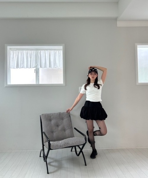 ipugo(イプゴ)の「ipugo/イプゴ バルーンスカート(スカート・レディース・ブラック/アイボリー・FREE)」の12枚目の写真