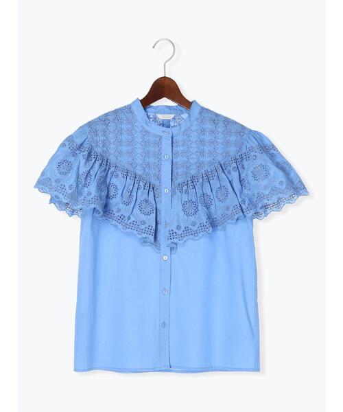 Te chichi（テチチ）の「エンブロイダリーフリルブラウス