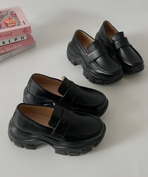 Shoes in Closet（シューズインクローゼット）の「厚底 スニーカーソール コインローファー 2440（ローファー・レディース・ブラック系/ブラック・M/S/LL/L）」の22枚目の写真