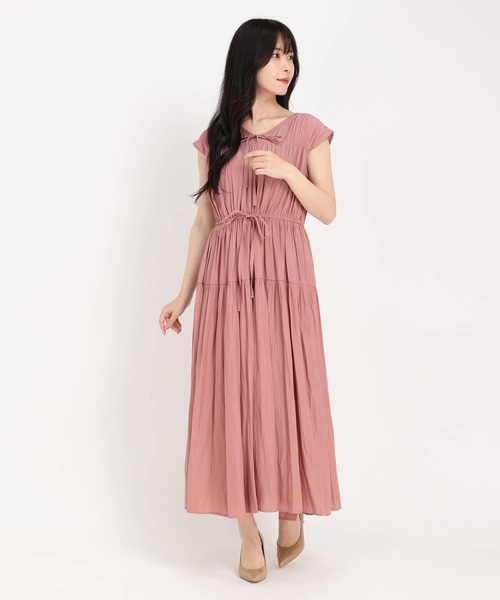 【新品タグ付き】STRAWBERRY-FIELDS シアーサテン ワンピース STRAWBERRY-FIELDS（ストロベリーフィールズ）｜マットジャージ