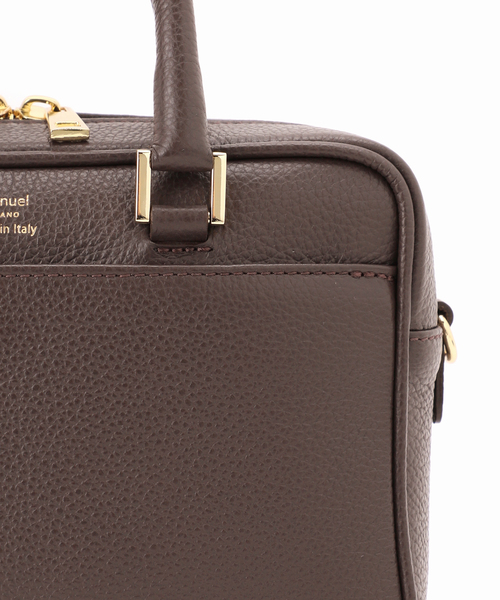 IENA 別注 マニュエルミラノ レザーバッグ MIDI ブラウン Manuel MILANO/マニュエルミラノ 別注 レザーバッグ MIDI