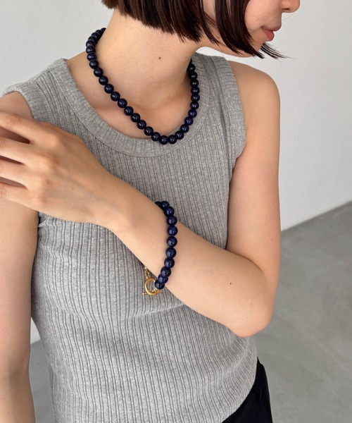 CANAL JEAN（キャナルジーン）の「diggity　ビーズブレスレット（ブレスレット・レディース・ネイビー/レッド/ブラック/クリア・ONE SIZE）」の7枚目の写真