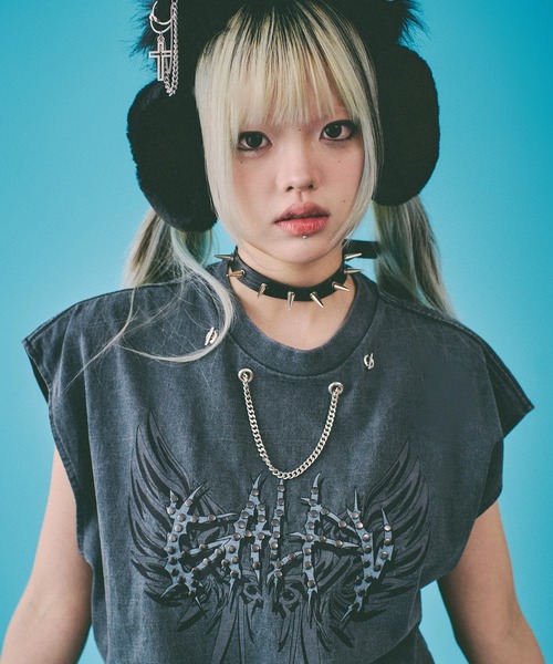 【セール】『GALFY/ガルフィー』ゴリ厨二タンク（Tシャツ/カットソー）｜GALFY（ガルフィー）