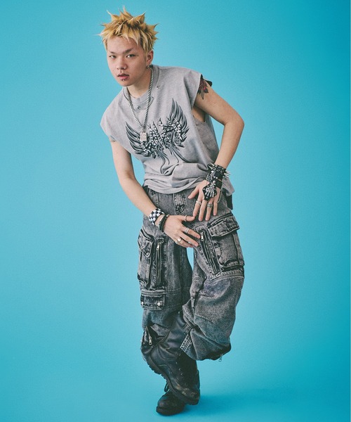 【セール】『GALFY/ガルフィー』ゴリ厨二タンク（Tシャツ/カットソー）｜GALFY（ガルフィー）