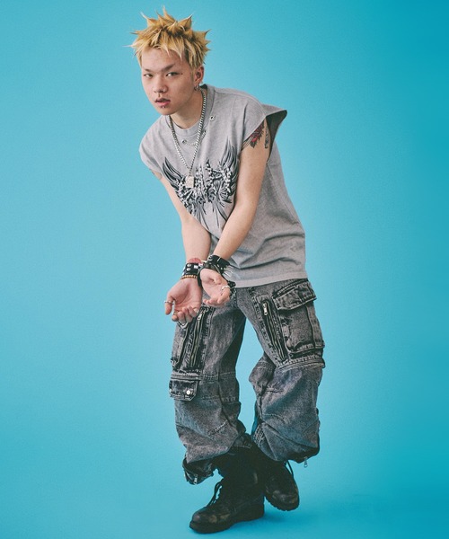 【セール】『GALFY/ガルフィー』ゴリ厨二タンク（Tシャツ/カットソー）｜GALFY（ガルフィー）