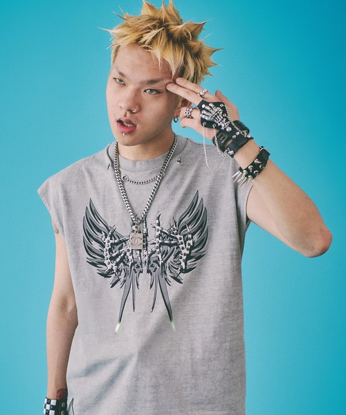 【セール】『GALFY/ガルフィー』ゴリ厨二タンク（Tシャツ/カットソー）｜GALFY（ガルフィー）