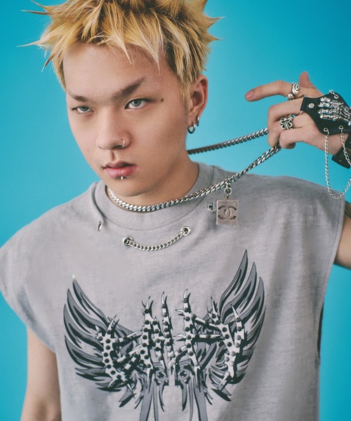 【セール】『GALFY/ガルフィー』ゴリ厨二タンク（Tシャツ/カットソー）｜GALFY（ガルフィー）