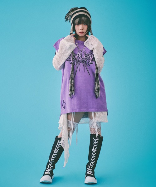 【セール】『GALFY/ガルフィー』ゴリ厨二タンク（Tシャツ/カットソー）｜GALFY（ガルフィー）