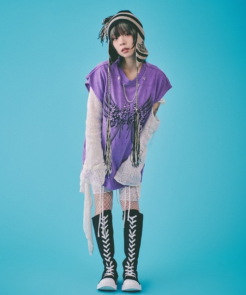 【セール】『GALFY/ガルフィー』ゴリ厨二タンク（Tシャツ/カットソー）｜GALFY（ガルフィー）