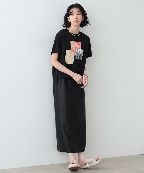 GALLEST（ギャレスト）の「◆アートプリントTシャツ（Tシャツ/カットソー・レディース・ホワイト/ブラック・38）」の3枚目の写真