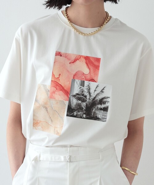 GALLEST（ギャレスト）の「◆アートプリントTシャツ（Tシャツ/カットソー・レディース・ホワイト/ブラック・38）」の15枚目の写真