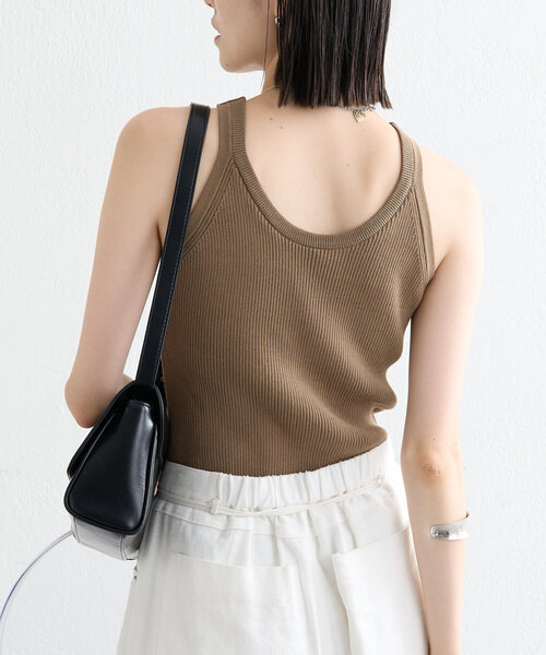 mystic（ミスティック）の「【3色展開】アメスリニットタンク（タンクトップ・レディース・ブラウン/ブラック/アイボリー・FREE）」の18枚目の写真