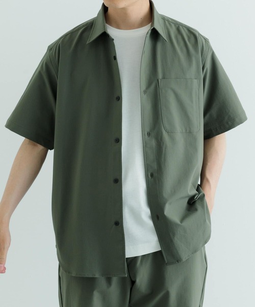 ITEMS URBANRESEARCH（アイテムズ アーバンリサーチ）の「二重織 半袖シャツ+パンツ 2セット（セットアップ・メンズ・ブラック/カーキ・MEDIUM/LARGE）」の19枚目の写真