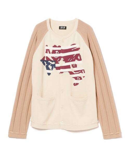 トップス FAKE AS FLOWERS KNIT CARDIGAN FAF(Fake As Flowers) / ANGEL RAGLAN KNIT CARDIGAN