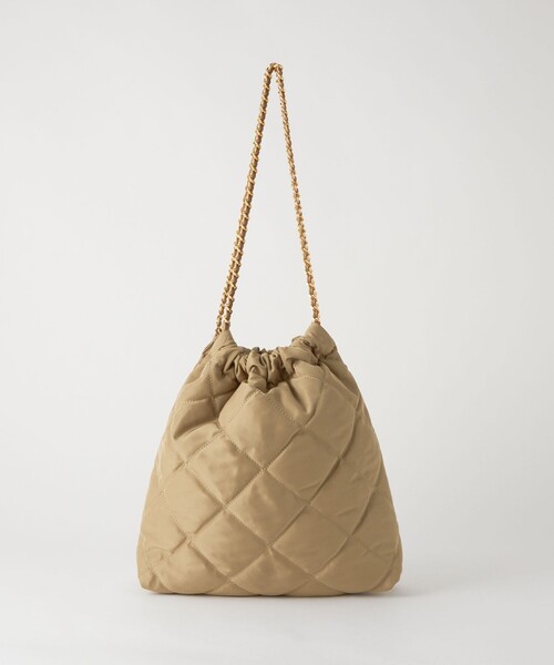 green label relaxing（グリーンレーベルリラクシング）の「キルトチェーン ショルダーバッグ（ショルダーバッグ・レディース・ブラック/ベージュ/グレー・FREE）」の3枚目の写真