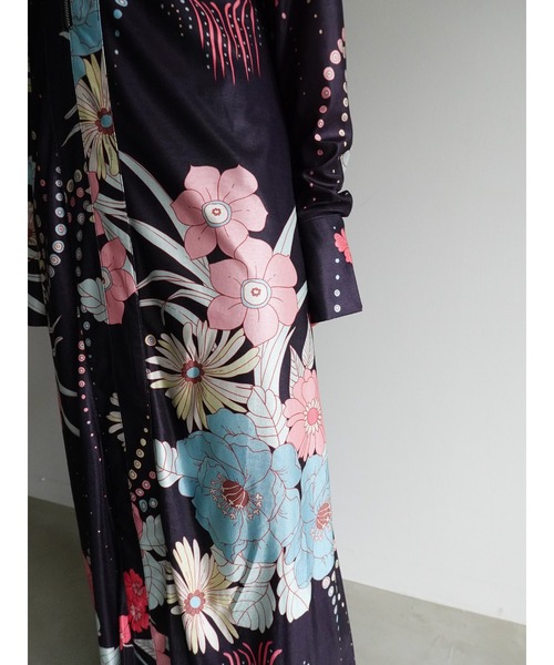 sahara（サハラ）の「Flower Zip Dress/フラワージップ