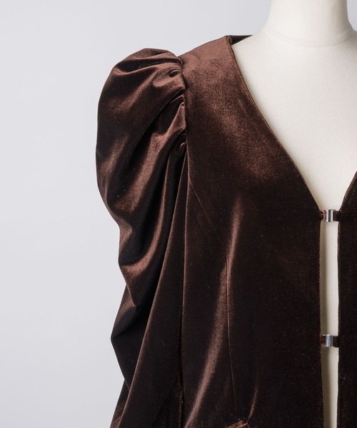 クラシカルベロアパフスリーブジャケット クラシカルベロアパフスリーブジャケット（ノーカラージャケット