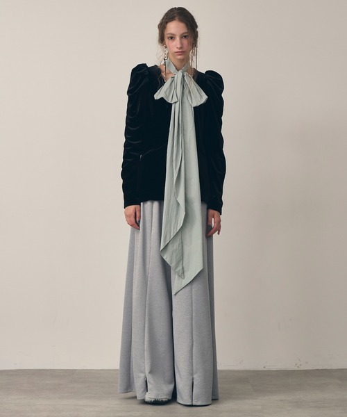 パフスリーブ ノーカラージャケット【J1U by LA BELLE ETUDE】 J1U by LA BELLE ETUDE ジャケット ノーカラージャケット