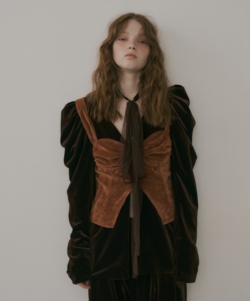 J1U BY ラベルエチュード　クラシカルパフスリーブジャケット　3点セット 新品】J1U BY ラベルエチュードクラシカルパフスリーブ