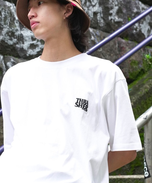 THRASHER(スラッシャー)の「ANTI LOGO emb S/S T-SHIRTS/スラッシャーボックスシルエットワンポイント刺繍ブランドロゴ半袖Tシャツ(Tシャツ/カットソー・メンズ・グレー/ネイビー/ブラック×グレー/ホワイト×ブラック・LARGE/MEDIUM/XX-LARGE/X-LARGE)」の18枚目の写真