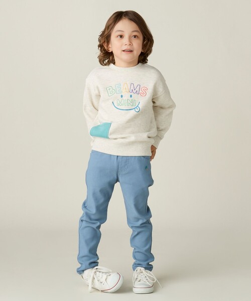 BEAMS mini（ビームスミニ）の「スマイル 刺繍 スウェット （90～130cm）（スウェット・キッズ・ホワイト系その他5/ネイビー/レッド系その他/オレンジ・120/110/100/130/90）」の7枚目の写真
