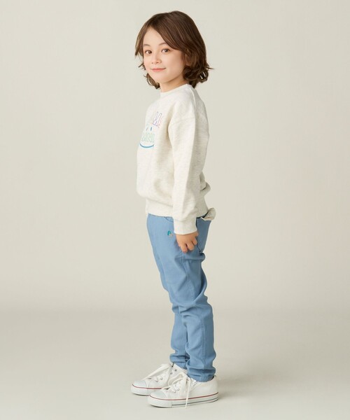 BEAMS mini（ビームスミニ）の「スマイル 刺繍 スウェット （90～130cm）（スウェット・キッズ・ホワイト系その他5/ネイビー/レッド系その他/オレンジ・120/110/100/130/90）」の8枚目の写真