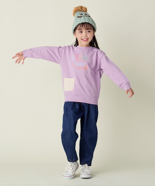 BEAMS mini（ビームスミニ）の「スマイル 刺繍 スウェット （90～130cm）（スウェット・キッズ・ホワイト系その他5/ネイビー/レッド系その他/オレンジ・120/110/100/130/90）」の11枚目の写真