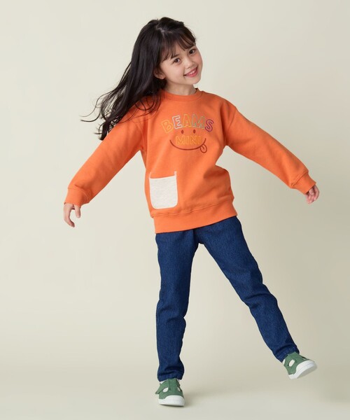 BEAMS mini（ビームスミニ）の「スマイル 刺繍 スウェット （90～130cm）（スウェット・キッズ・ホワイト系その他5/ネイビー/レッド系その他/オレンジ・120/110/100/130/90）」の15枚目の写真